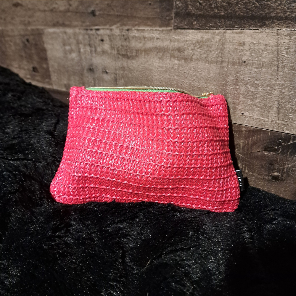 Ipsy Women's Red Makeup Bag - extra items new with bag